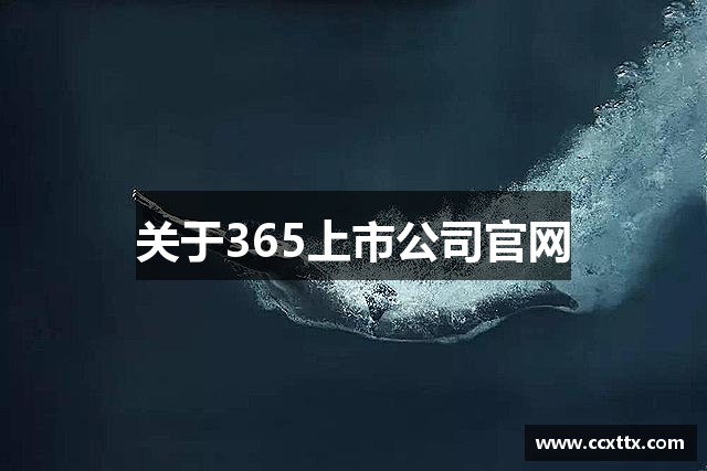 关于365上市公司官网